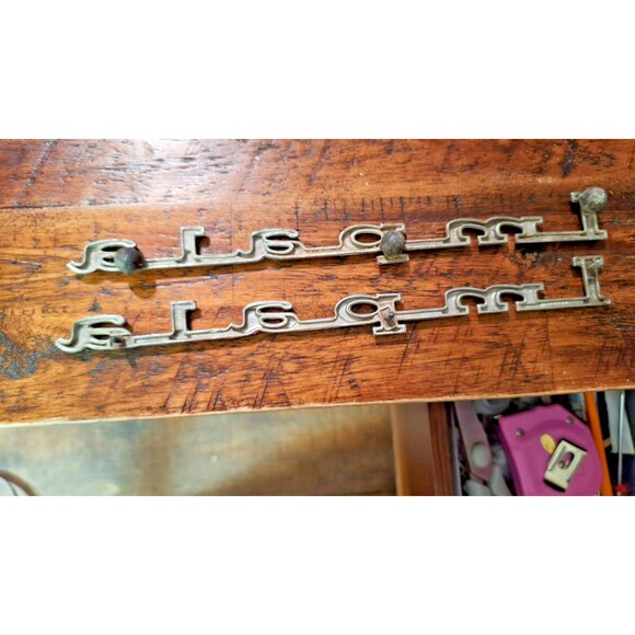 2 Vintage 10" Chevrolet Chevy Impala Name Emblem Badge 2 - Picture 5 of 6